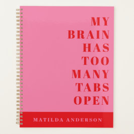 Moderne minimale lustige rote, rosa Typografie Planer