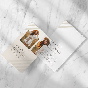 Moderne Minimale Mehrfachfotografie mit Foto Visitenkarte