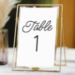 Moderne minimale Minimalistische Schwarz-weiße Hoc Tischnummer<br><div class="desc">Dies ist eine moderne Minimal Minimalistische Schwarz-weiße Hochzeitsstimmung Tischnummer!</div>