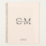 Moderne minimale Monogramm-Initialen Planer<br><div class="desc">Moderne,  minimale,  monogramm Initialen Planer,  schönes Geschenk für Weihnachten für Ihre Familie & Freunde. Oder für Sie,  in einem glücklichen neuen Jahr zu beginnen!</div>