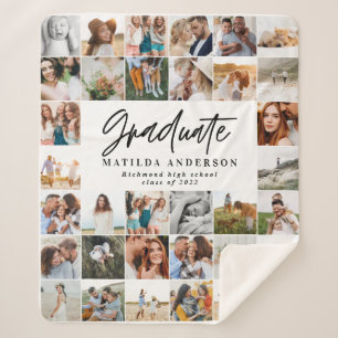 Moderne minimale Multi-Foto-Script Papa Geschenk F Sherpadecke