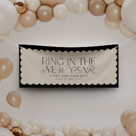 Moderne minimale Neujahr schwarze Feiertage weitab Banner