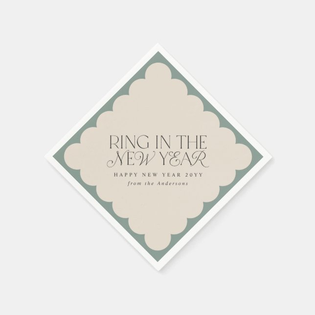 Moderne minimale Neujahrsschlucht Serviette (Ecke)