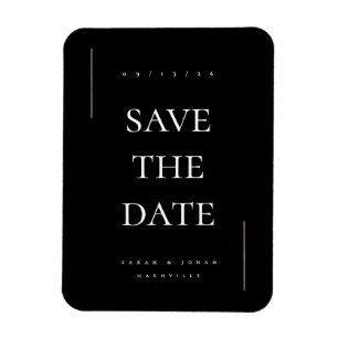 Moderne minimale Nicht-Foto-Save-the-Date-Karte Magnet