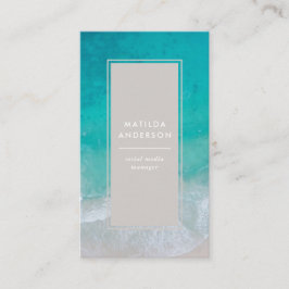 Moderne minimale Ocean Beach Typografie chic Visitenkarte