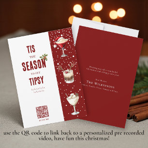Moderne minimale Personal Video qr Code Weihnachte Feiertagskarte