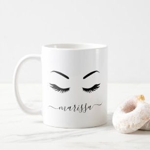 Moderne minimale Personalisierte Lashes Niedlich Kaffeetasse