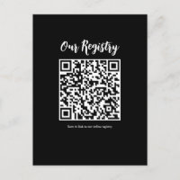 Moderne minimale QR-Code scannbare Hochzeits-Regis