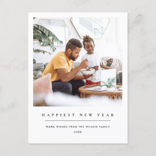 MODERNE MINIMALE REINE INDIVIDUELLE FOTO GLÜCKLICH FEIERTAGSPOSTKARTE