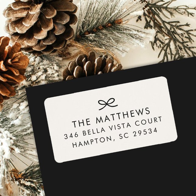 Moderne minimale Rücksendeadresse mit handgezogene Adressaufkleber (Von Creator hochgeladen)