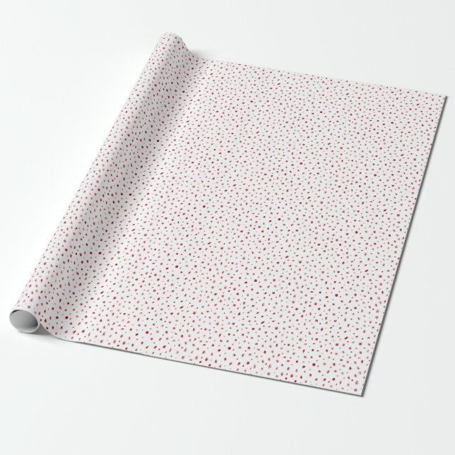 Moderne Minimale Rustikale Rote Schneel Weihnachte Geschenkpapier (Ungerollt)