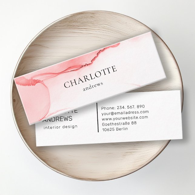 Moderne, minimale Salon-Visitenkarte, Aquarell    Mini Visitenkarte (Von Creator hochgeladen)