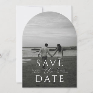 Moderne minimale Save the Date Einladung