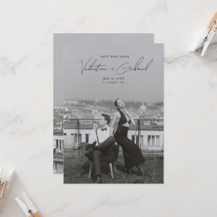 Moderne minimale Save the Date Einladung