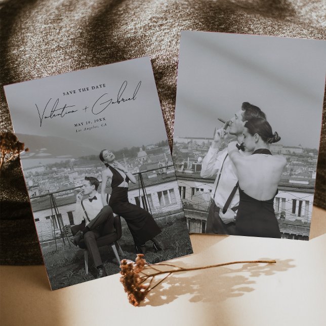 Moderne minimale Save the Date Einladung (Von Creator hochgeladen)