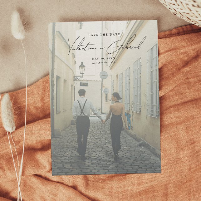 Moderne minimale Save the Date Einladung (Von Creator hochgeladen)