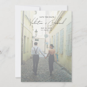 Moderne minimale Save the Date Einladung