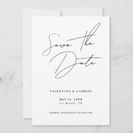 Moderne minimale Save the Date Einladung