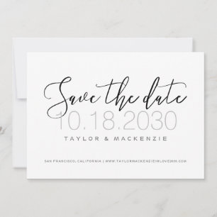 Moderne Minimale Schrift Save the Date