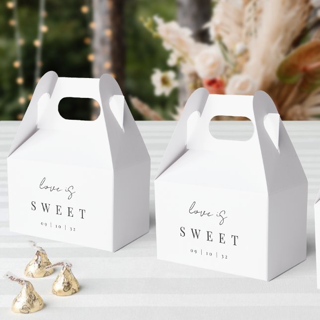Moderne Minimale Script-Liebe ist Sweet Wedding Geschenkschachtel (Von Creator hochgeladen)