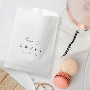 Moderne Minimale Script-Liebe ist Sweet Wedding Geschenktütchen