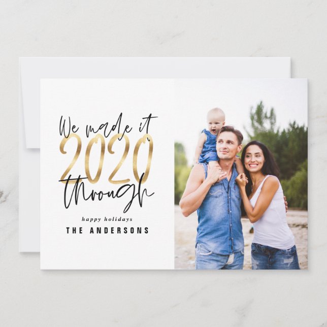 Moderne minimale Typografie Chic Gold Weihnachten (Vorderseite)