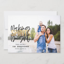 Moderne minimale Typografie Chic Gold Weihnachten