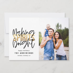 Moderne minimale Typografie Chic Gold Weihnachten