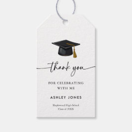 Moderne Minimale Typografie Danke Abschluss Geschenkanhänger