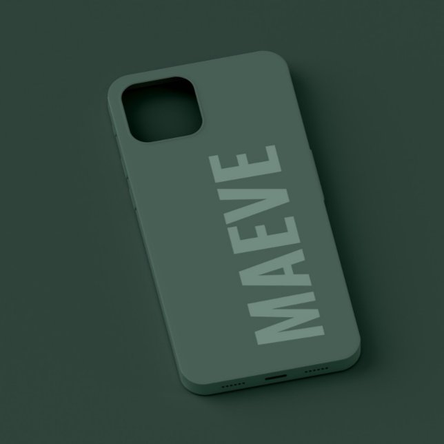 Moderne minimale Typografie durch grüne Eleganz Case-Mate iPhone Hülle (Von Creator hochgeladen)