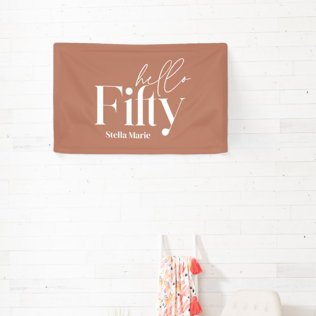 Moderne minimale Typografie, einfach 50. Geburtsta Banner (InSitu)