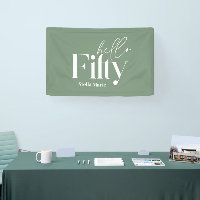 Moderne minimale Typografie, einfach 50. Geburtsta Banner (Messe)