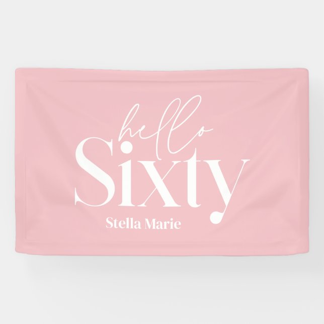 Moderne minimale Typografie, einfach 60. Geburtsta Banner (Horizontal)