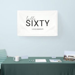 Moderne minimale Typografie, einfach 60. Geburtsta Banner