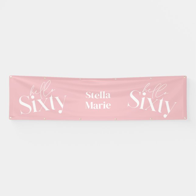 Moderne minimale Typografie, einfach 60. Geburtsta Banner (Horizontal)