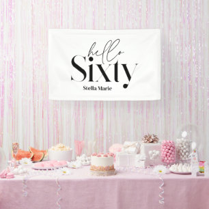 Moderne minimale Typografie, einfach 60. Geburtsta Banner