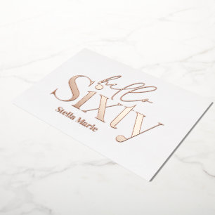 Moderne minimale Typografie, einfach 60. Geburtsta Folieneinladung