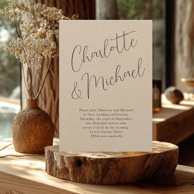 Moderne, minimale Typografie - Einladung (Von Creator hochgeladen)