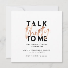 Moderne minimale Typografie Girly Rose Gold 30.