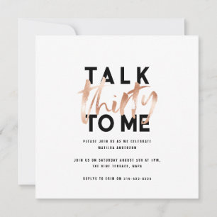 Moderne minimale Typografie Girly Rose Gold 30.