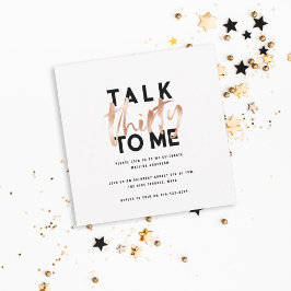 Moderne minimale Typografie Girly Rose Gold 30.