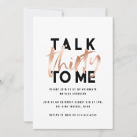 Moderne minimale Typografie Girly Rose Gold 30.