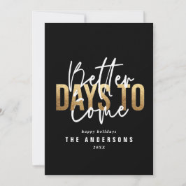 Moderne minimale Typografie Gold Chic Urlaub Feiertagskarte