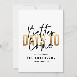 Moderne minimale Typografie Gold Chic Urlaub Feiertagskarte