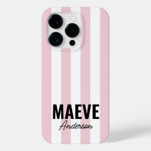 Moderne minimale Typografie gürtelrosa Streifen Case-Mate iPhone 14 Pro Hülle