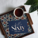 Moderne minimale Typografie Marine blau 60. Geburt Folieneinladung<br><div class="desc">Moderne minimale Typografie,  einfache Marineblau und Gold,  Rose Gold oder Silberfolie 60. Geburtstagseinladung. Teil einer zeitgenössischen Sammlung.</div>
