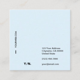 Moderne minimale Typografie-Quadrat-Visitenkarte Quadratische Visitenkarte