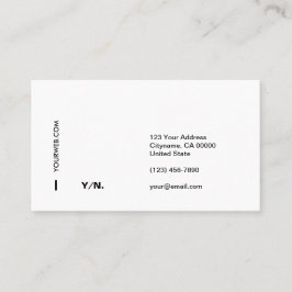 Moderne minimale Typografie-Weiß-Visitenkarte Visitenkarte