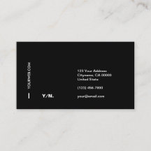 Moderne minimale Visitenkarte der Typografie-B&W