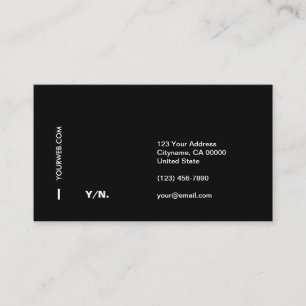 Moderne minimale Visitenkarte der Typografie-B&W